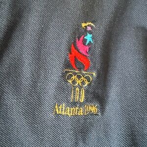 Hanes Olympic Games Collection Polo - Navy and Green